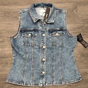 Fashion Nova Blue Denim Vest